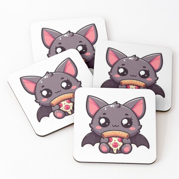 Item preview, bat eating pizza designed and sold by Eternalski.