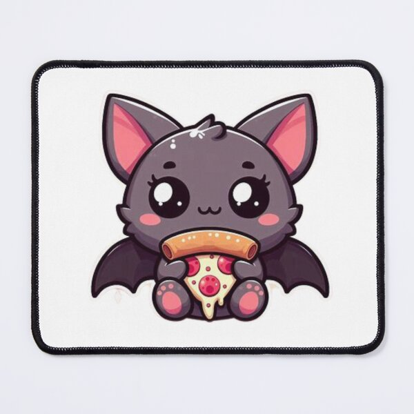 Item preview, bat eating pizza designed and sold by Eternalski.