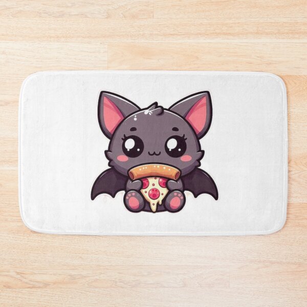 Item preview, bat eating pizza designed and sold by Eternalski.