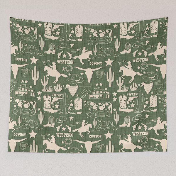 Item preview, Wild West Adventure - Rustic Cowboy Western - Green designed and sold by susycosta.