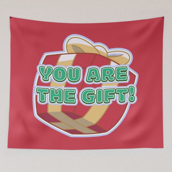 Item preview, Cartoon Style Red Gift Box with Green Cheerful text. designed and sold by Athicha44.