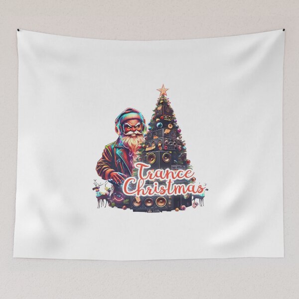 Item preview, Trance Christmas - Rave Santa with Speaker Tree designed and sold by Designorigin.