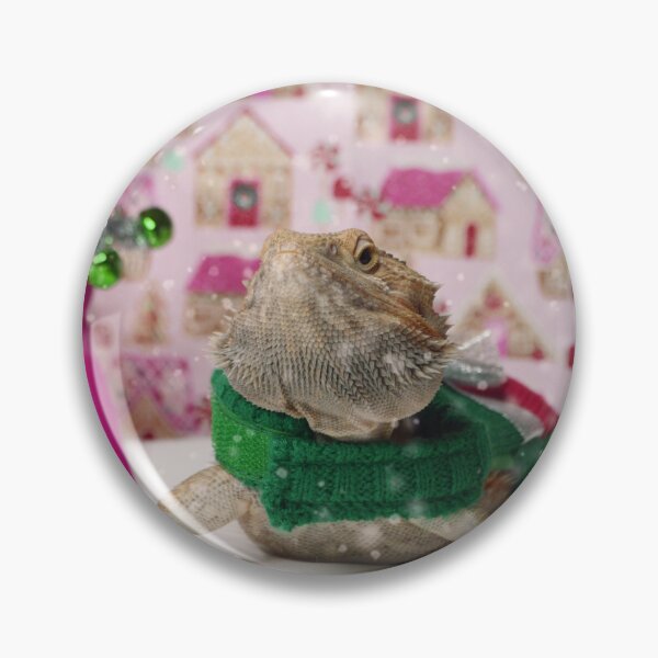 Item preview, Bearded Dragon Pink Christmas Holiday Card designed and sold by Nature's Reflections.
