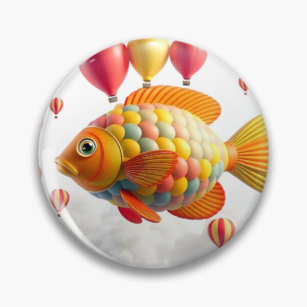Item preview, Hotair Balloon Fish designed and sold by inkadventure.