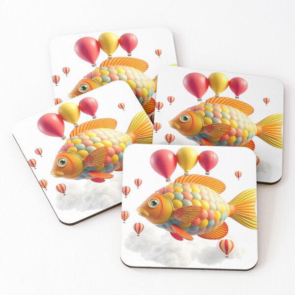 Item preview, Hotair Balloon Fish designed and sold by inkadventure.