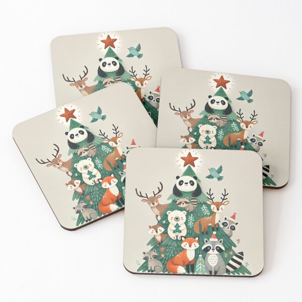 Item preview, Woodland Animal PineTree - Festive Holiday Design designed and sold by ArizonaWitches.