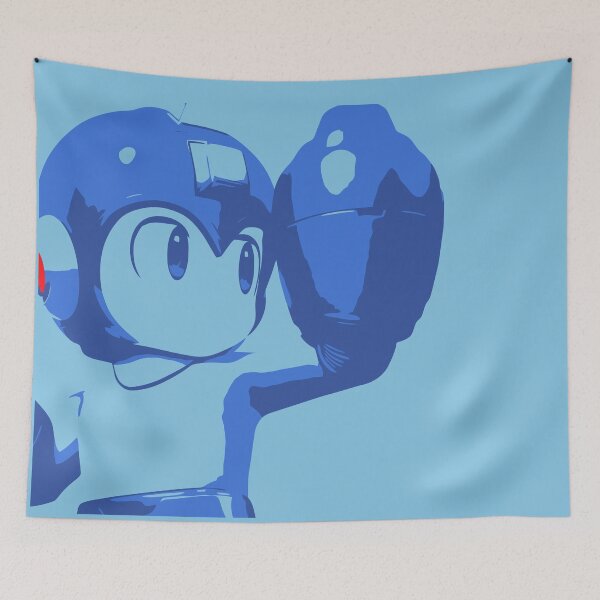 Item preview, The Blue (and cyan) Bomber designed and sold by Connor Keane.
