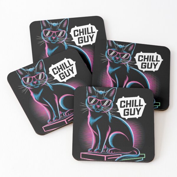 Item preview, Neon Cat Synthwave Style. Chill Guy designed and sold by KimTeam.