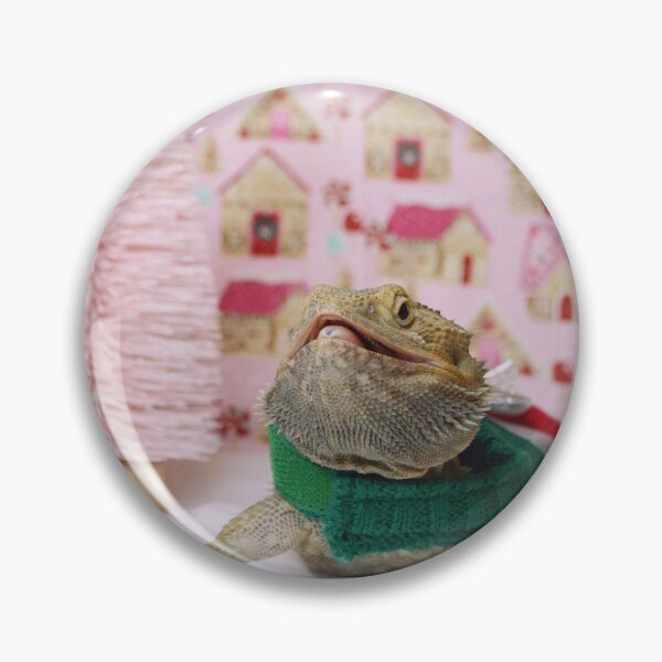Item preview, Bearded Dragon Pink Christmas Holiday Card designed and sold by Nature's Reflections.