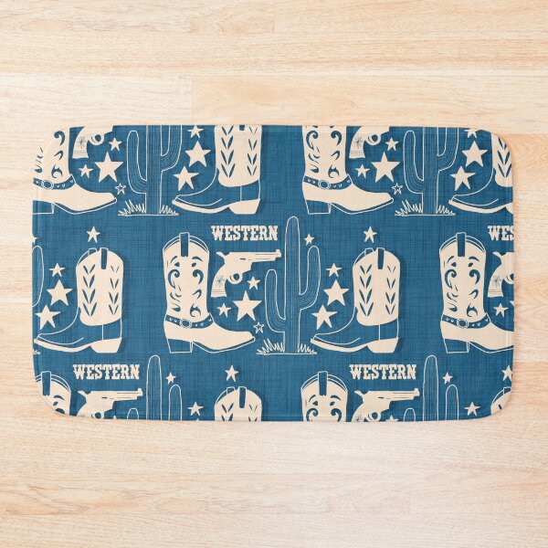 Item preview, Cowboy Boot - Western Americana Rustic Charm - Blue designed and sold by susycosta.