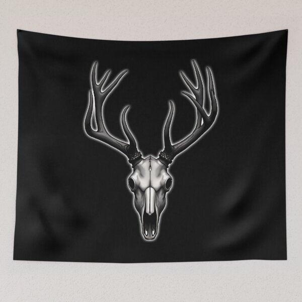 Item preview, Mystical Deer Skull - Charcoal Style Art designed and sold by ArtCreator2023.