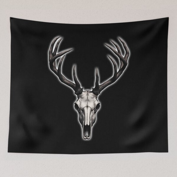 Item preview, Charcoal Art: The Deer Skull with Character designed and sold by ArtCreator2023.