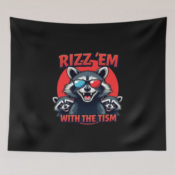 Item preview, Retro Vintage Raccoon Rizz Em With The Tism designed and sold by Adrian Kane.