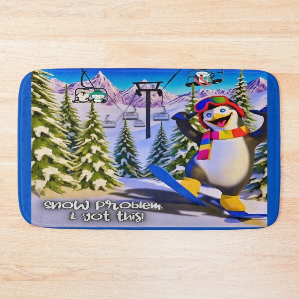 Item preview, Joyful Penguin Skiing Down a Snowy Mountain designed and sold by gleefulme.