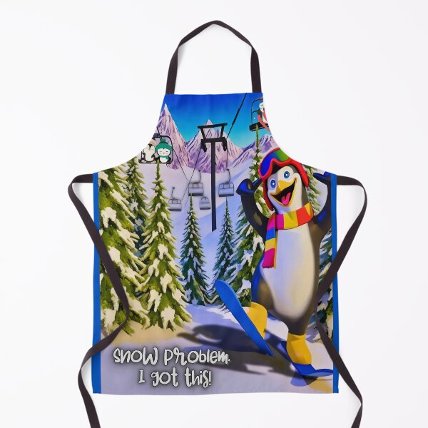 Item preview, Joyful Penguin Skiing Down a Snowy Mountain designed and sold by gleefulme.