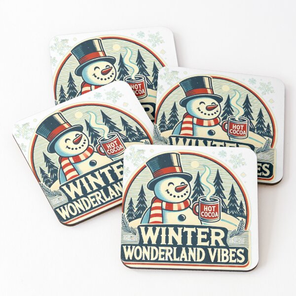 Item preview, Winter Wonderland Snowman with Hot Cocoa - winter vibes, wonderland vibes  designed and sold by PatrykT94.