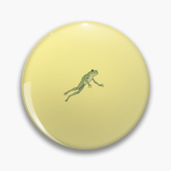 Item preview, Leap in Pastels A Frog's Mid-Jump Comic Illustration designed and sold by MadeByHaresShop.