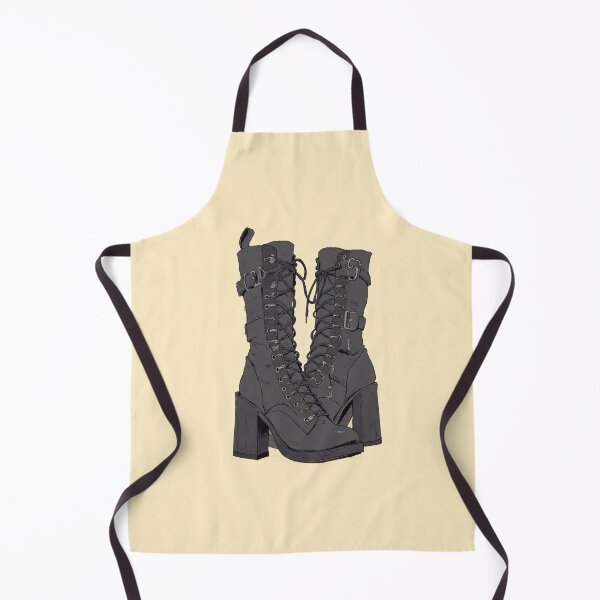 Item preview, Laced Elegance Silver Buckle Boots Comic Style Illustration designed and sold by MadeByHaresShop.