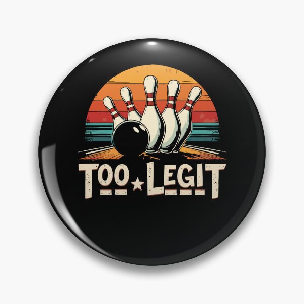 Item preview, Funny Bowling Enthusiast Design with Retro Sunset Style Too Legit to Bowl designed and sold by EidosEmporiium.