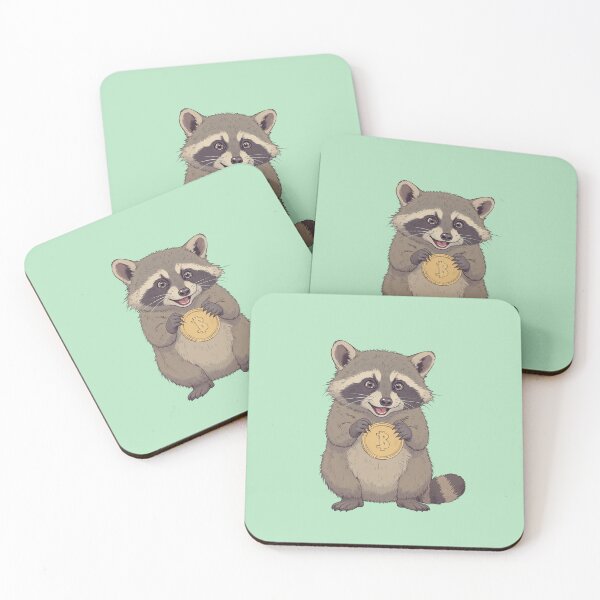 Item preview, Delightful Raccoon's Shiny Coin Treasure Comic Style designed and sold by ShroomForge.