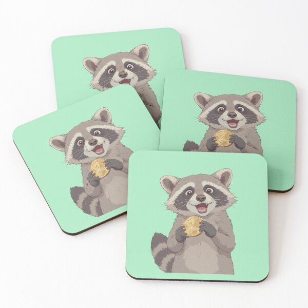 Item preview, Delightful Raccoon's Shiny Coin Treasure Comic Style designed and sold by ShroomForge.