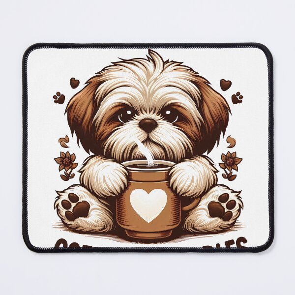 Item preview, Shihtzu Coffee Cuddles designed and sold by DogArtGallery.