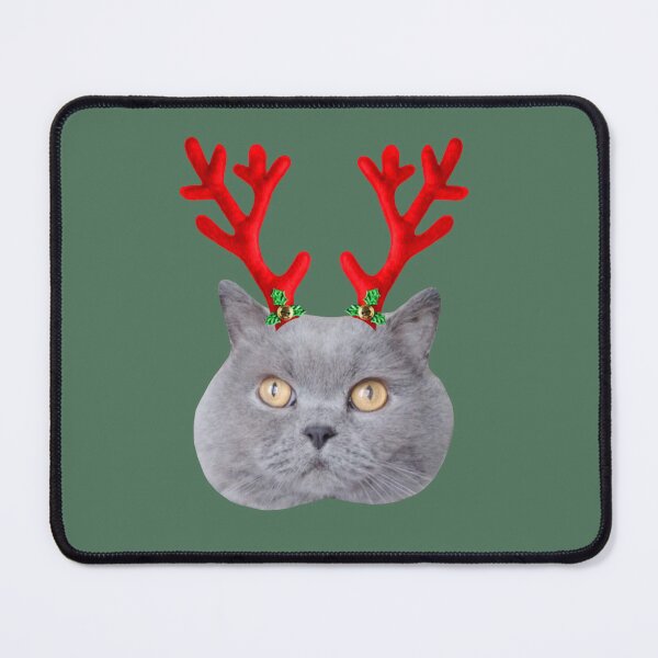 Item preview, Reindeer horn Christmas cat designed and sold by theniamhmachine.