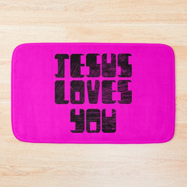 Item preview, Jesus Loves You – Simple Christian Typography with Custom Font & black design designed and sold by ZechJohnRB.