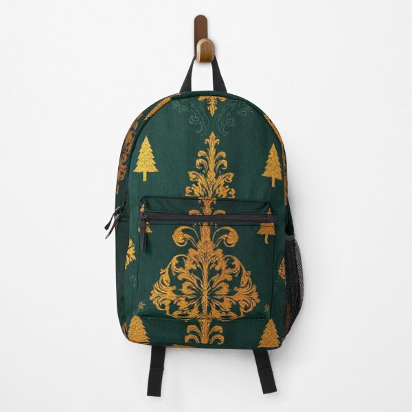 Item preview, Emerald Green Stripes & Gold Damask With Tiny Christmas Trees designed and sold by DesignsByPrnces.
