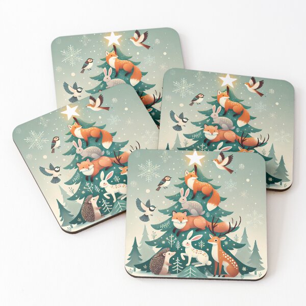 Item preview, European Forest Friends Holiday Tree - Whimsical Design designed and sold by ArizonaWitches.