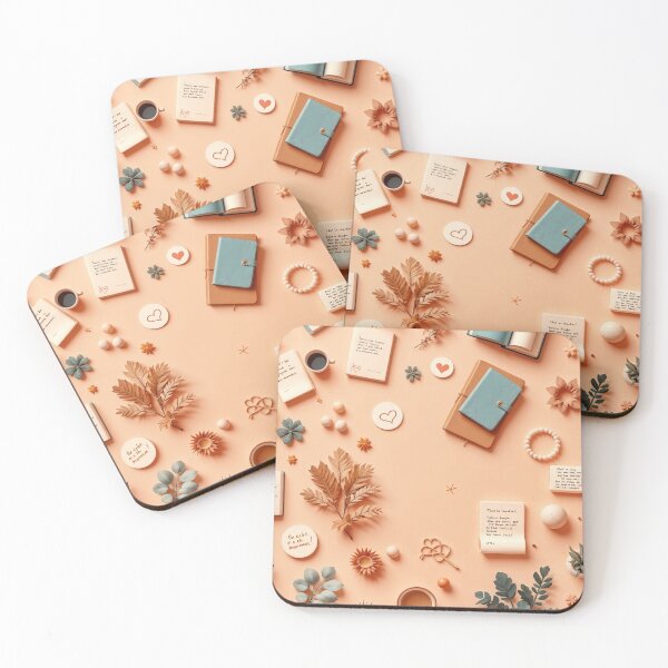 Item preview, An inviting 3D pattern background focused on journaling and self-reflection, ideal for mental health resources and creativity prompts. designed and sold by AlwaysHome.