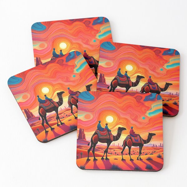 Item preview, Desert Camel caravan at sunset 2 designed and sold by George Hutton Hunter.