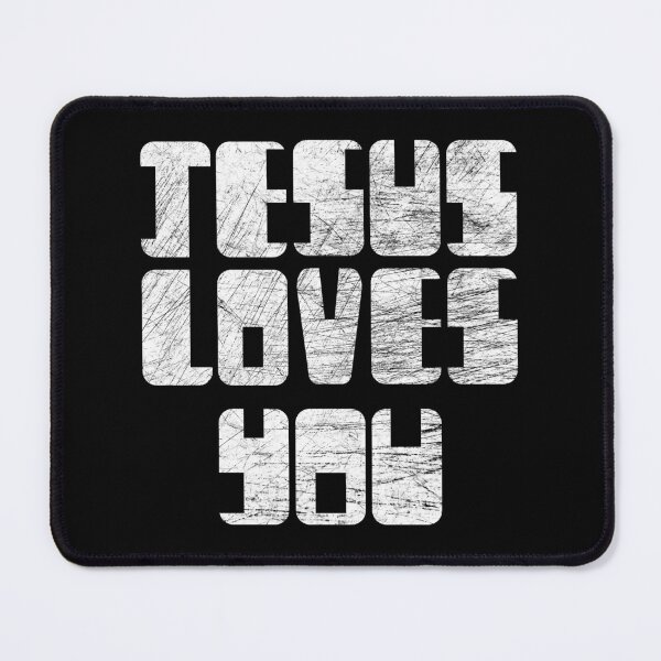 Item preview, Jesus Loves You – Simple Christian Typography with Custom Font & white design designed and sold by ZechJohnRB.