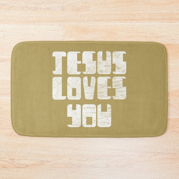 Item preview, Jesus Loves You – Simple Christian Typography with Custom Font & white design designed and sold by ZechJohnRB.