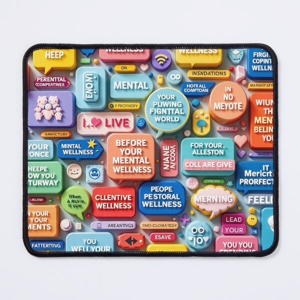 Item preview, A motivational 3D pattern background featuring positive affirmations and mental wellness themes, ideal for personal development and coaching. designed and sold by AlwaysHome.