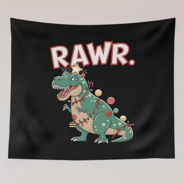 Item preview, Tree Rex Rawr Dinosaur Christmas Pun designed and sold by DomTeesHaven.
