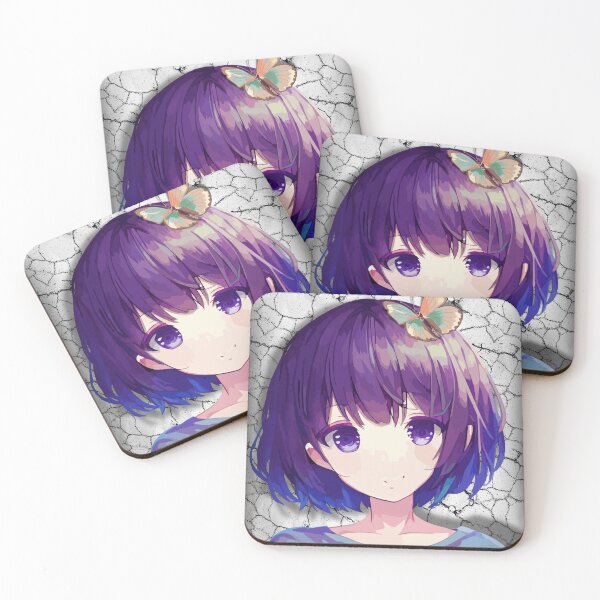 Item preview, Serenity: Anime Girl with Butterfly Accents designed and sold by super611.
