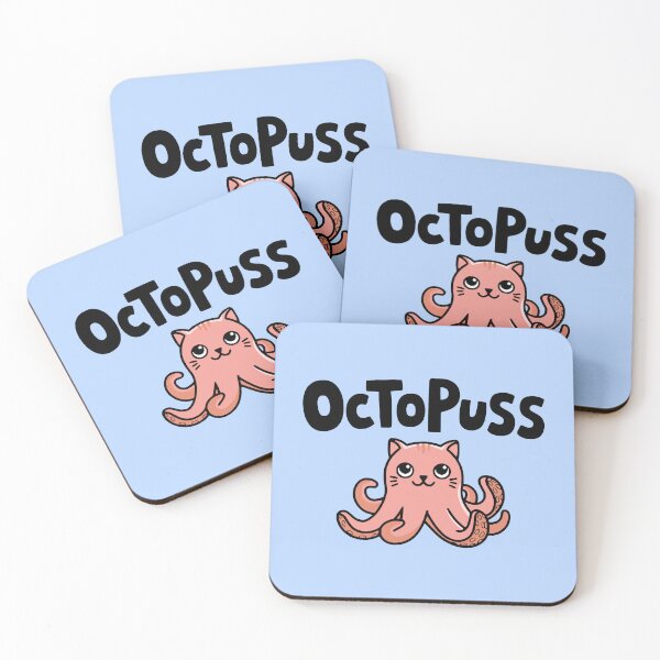 Item preview, Octopuss! Cute Octopus Cat Pun designed and sold by PMCreative.