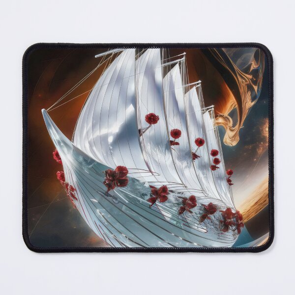 Item preview, Sailing ship in outer space. designed and sold by MyHappyArtShop.