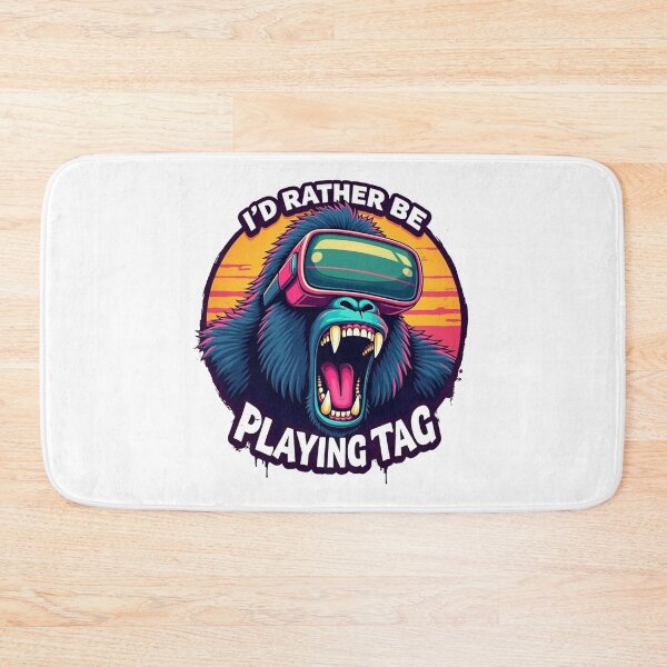 Item preview, I'd Rather Be Playing Tag Gorilla VR Gamer designed and sold by Adrian Kane.