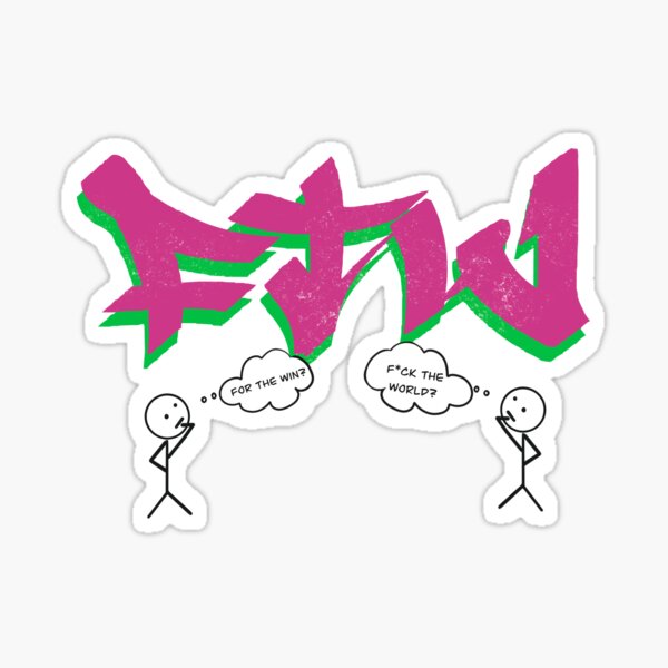 The problem with street art Sticker