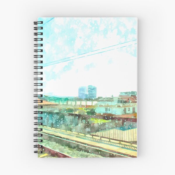 Item preview, Landscape with railways from train window whit periphery Pescara city designed and sold by Giuseppe Cocco.