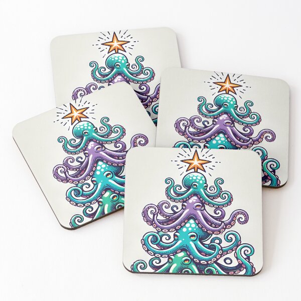 Item preview, Octopus Christmas Tree - Whimsical Holiday Design designed and sold by ArizonaWitches.