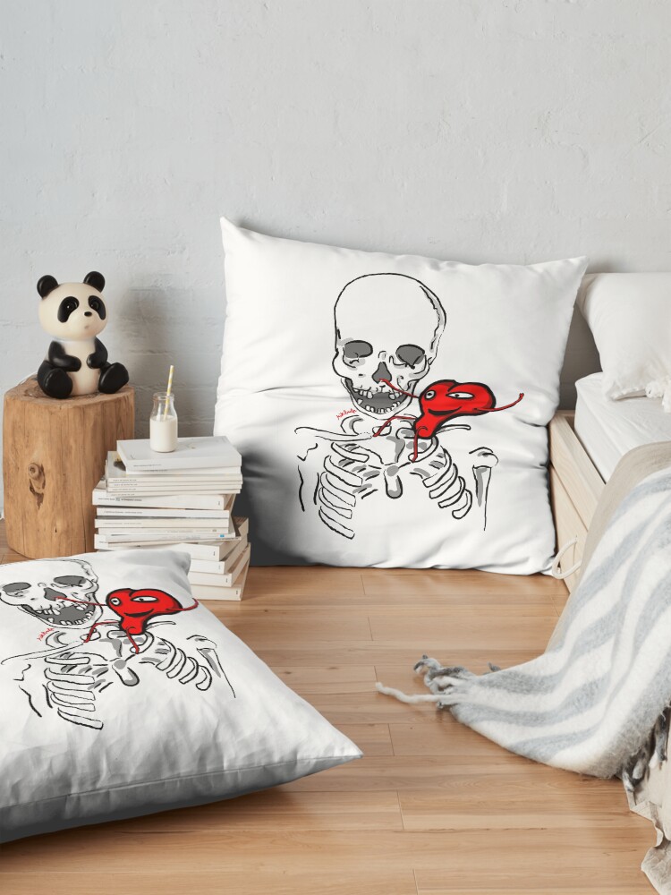 Alternate view of love goes on Floor Pillow