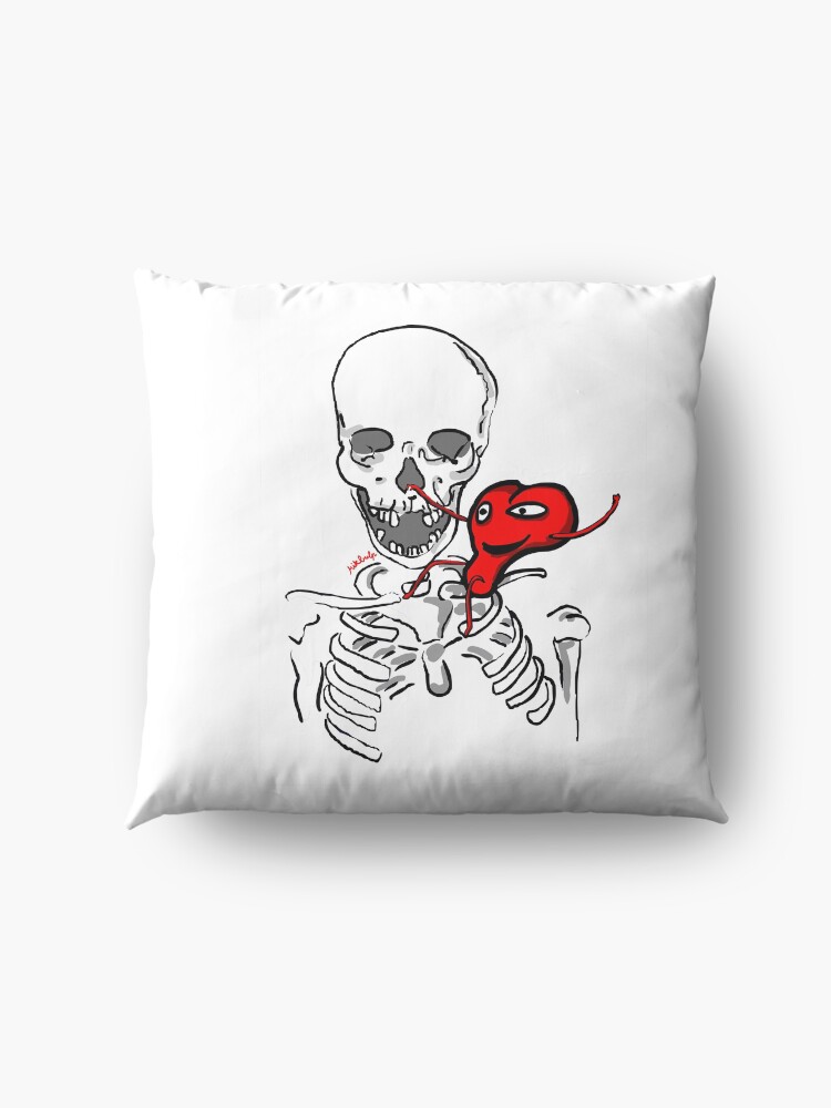 Alternate view of love goes on Floor Pillow