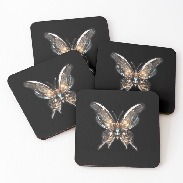 Item preview, Cybernetic butterfly, shiny , silver, mechanical insect.  designed and sold by DONandEK.