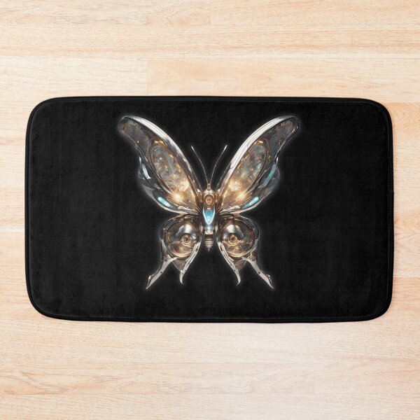 Item preview, Cybernetic butterfly, shiny , silver, mechanical insect.  designed and sold by DONandEK.