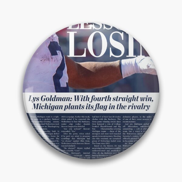 Item preview, The Michigan Daily Back Cover 12/4/24 (Lessons in Losing) designed and sold by michigan-daily.