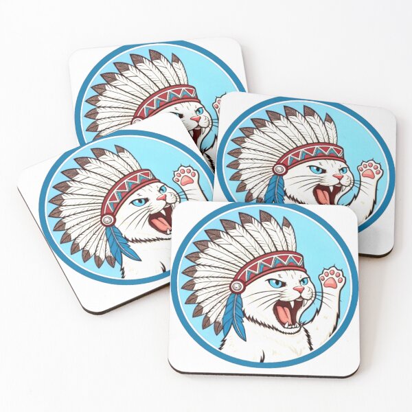 Item preview, Meowhawk Nation - Native American Cat Warrior designed and sold by SJZDesign.