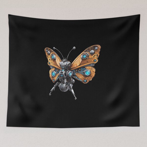 Item preview, Cybernetic butterfly, golden mechanical insect.  designed and sold by DONandEK.